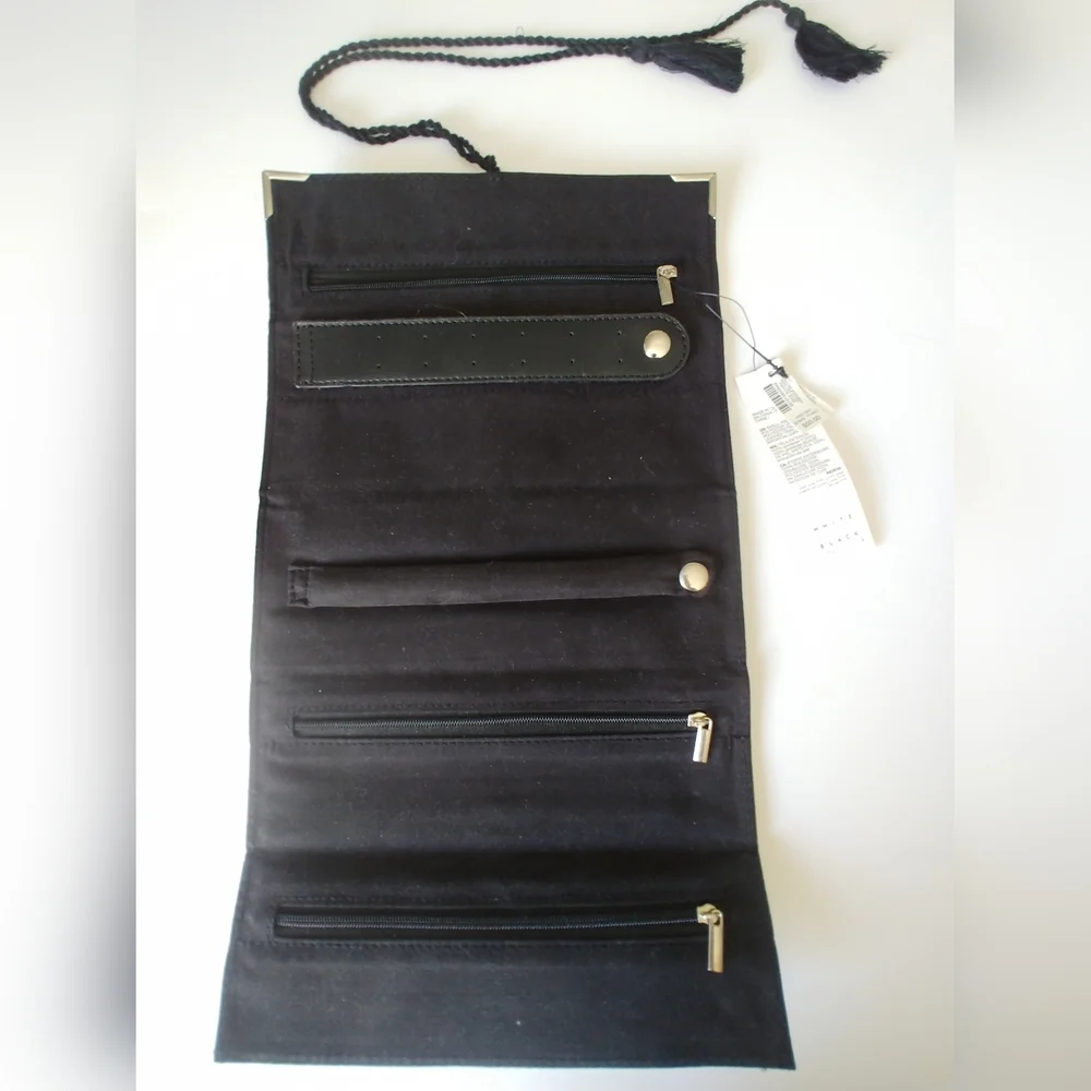 WHBM Monochrome Snake Pattern Jewlery Clutch